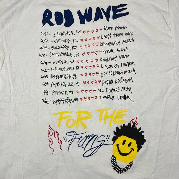 Rod Wave Soul Fly For The Fans White Tee T Shirt Mens Sz 2XL New - Picture 4 of 5